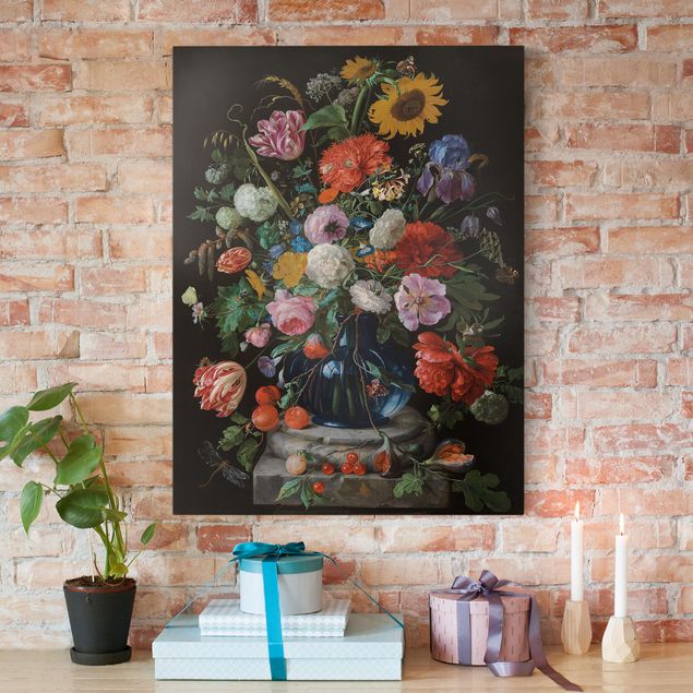 Leinwandbilder XXL Jan Davidsz de Heem - Glasvase mit Blumen