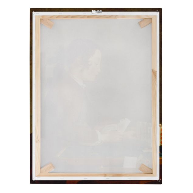 Leinwandbild - Jean-Baptiste Siméon Chardin - Junges Mädchen (junger Knabe?) baut ein Kartenhaus - Hoch 3:4