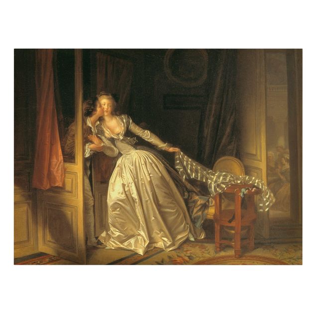 Leinwandbilder Wohnzimmer modern Jean Honoré Fragonard - Der gestohlene Kuss