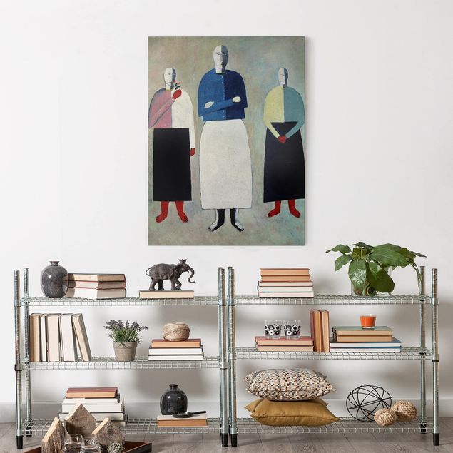 Leinwandbilder abstrakt Kasimir Malewitsch - Drei Mädchen
