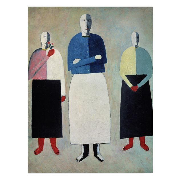 Leinwandbilder Wohnzimmer modern Kasimir Malewitsch - Drei Mädchen
