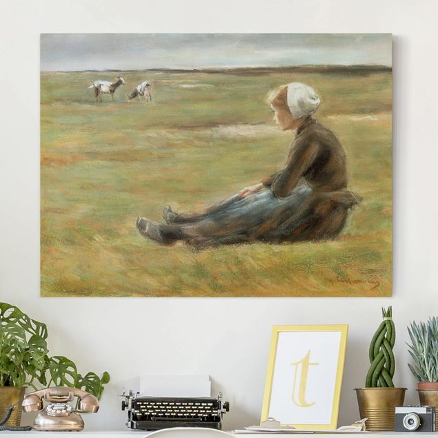 Impressionismus Bilder Max Liebermann - Die Ziegenhirtin