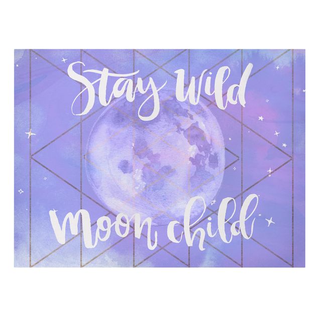 Schöne Leinwandbilder Mond-Kind - Stay wild