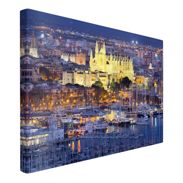 Bilder für die Wand Palma de Mallorca City Skyline und Hafen