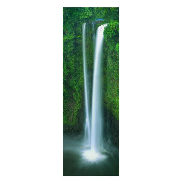 Wandbilder Wohnzimmer modern Paradiesischer Wasserfall