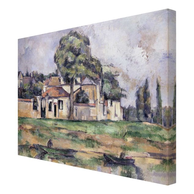 Moderne Leinwandbilder Wohnzimmer Paul Cézanne - Ufer der Marne