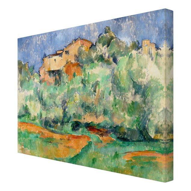 Leinwand Kunstdruck Paul Cézanne - Haus auf Anhöhe