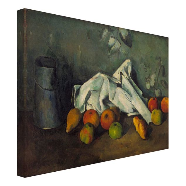 Leinwand Kunstdruck Paul Cézanne - Milchkanne und Äpfel