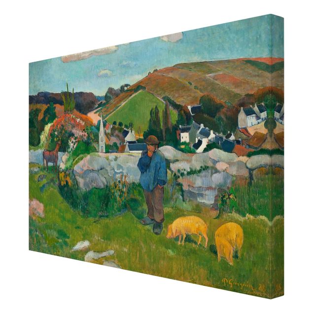 Leinwand Kunstdruck Paul Gauguin - Der Schweinehirt