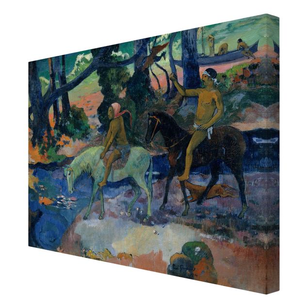 Leinwand Kunstdruck Paul Gauguin - Die Flucht