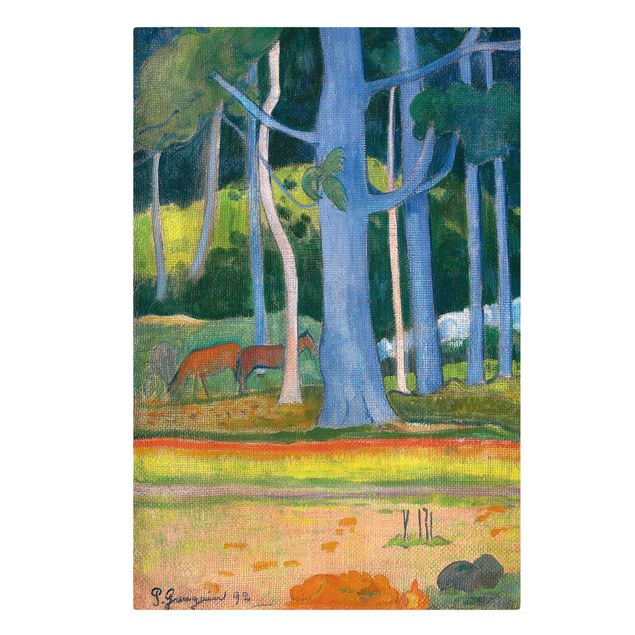 Leinwand Kunstdruck Paul Gauguin - Waldlandschaft