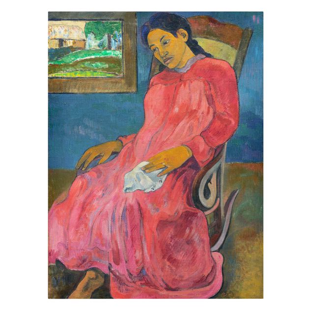 Wandbilder Wohnzimmer modern Paul Gauguin - Melancholikerin