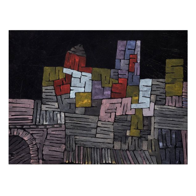 Leinwandbilder abstrakt Paul Klee - Altes Gemäuer