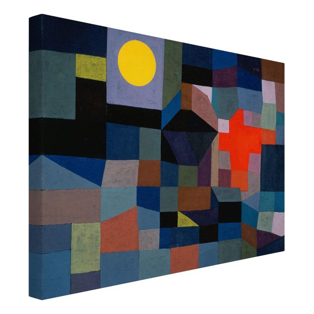 Abstrakte Kunst Bilder Paul Klee - Feuer bei Vollmond