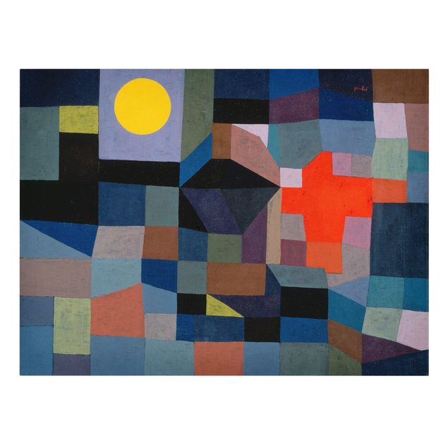 Wandbilder abstrakt Paul Klee - Feuer bei Vollmond