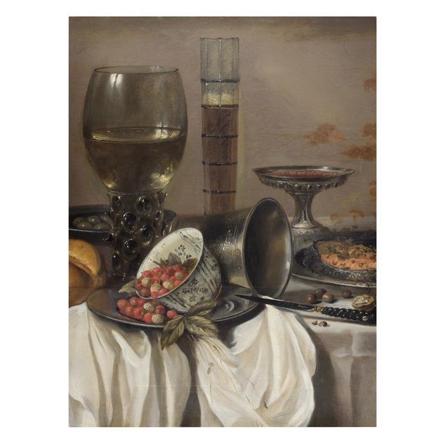 Leinwandbild Kunstdruck Pieter Claesz - Stillleben mit Trinkgefäßen