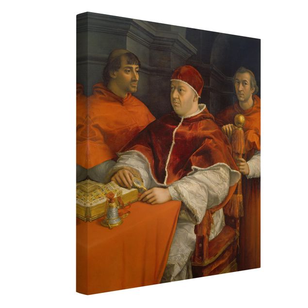 Leinwandbild - Raffael - Bildnis von Papst Leo X. - Hoch 3:4