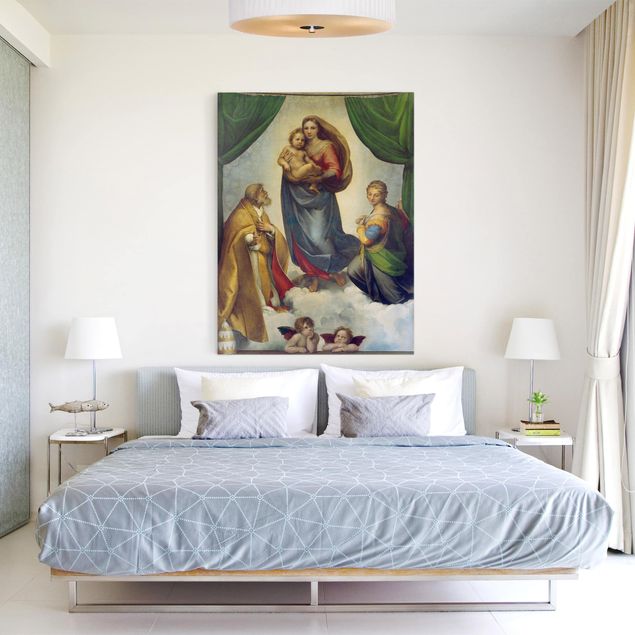 Leinwandbild Kunstdruck Raffael - Die Sixtinische Madonna