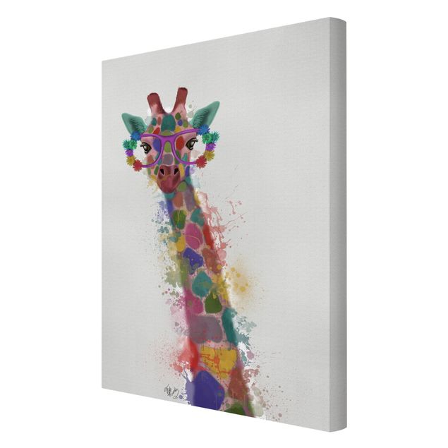 Bilder für die Wand Regenbogen Splash Giraffe