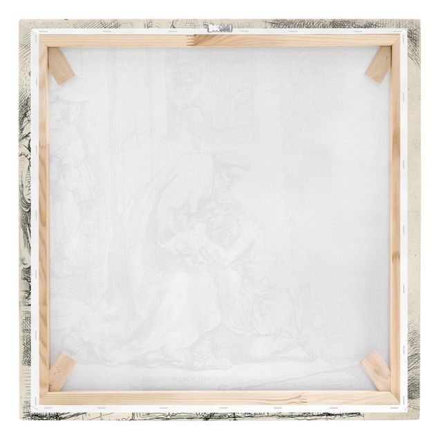Leinwandbild - Rembrandt van Rijn - Die Rückkehr des verlorenen Sohnes - Quadrat 1:1