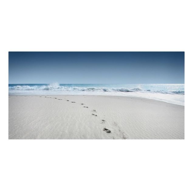 Leinwandbild - Spuren im Sand - Quer 2:1