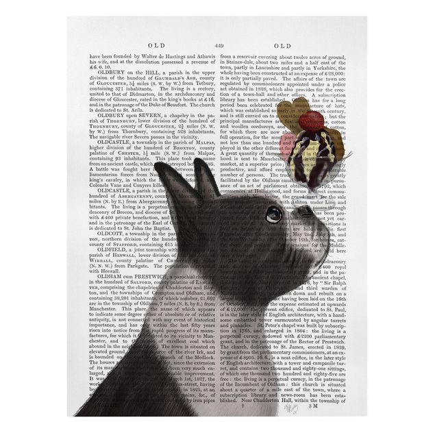 Kunstdrucke auf Leinwand Tierlektüre - Terrier mit Eis