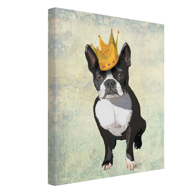 Leinwandbild Kunstdruck Tierportrait - Terrierkönig