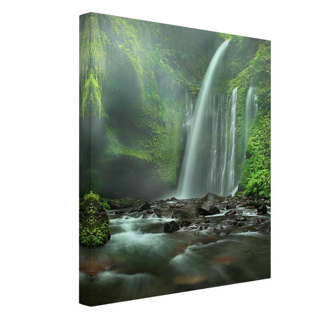 Leinwandbilder Landschaft Tropischer Wasserfall