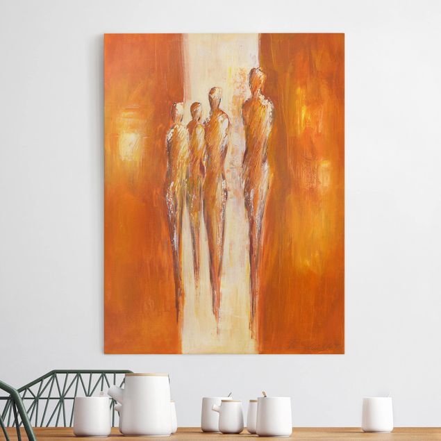 Wandbilder XXL Petra Schüßler - Vier Figuren in Orange 02