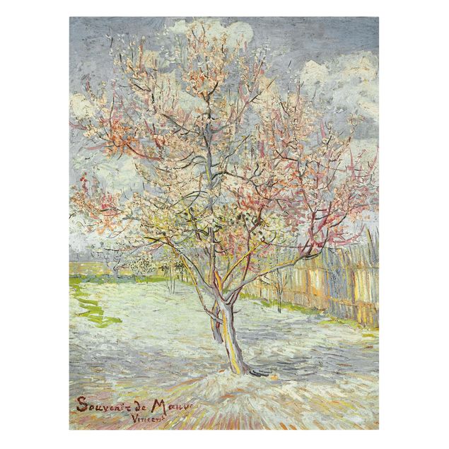 Wandbilder Natur Vincent van Gogh - Blühende Pfirsichbäume