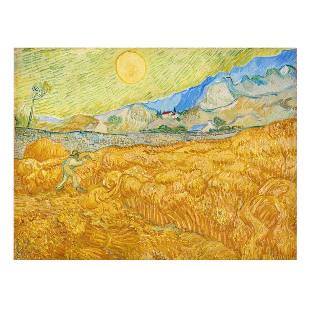Leinwandbilder Natur Vincent van Gogh - Kornfeld mit Schnitter