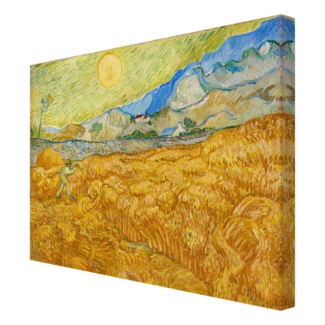 Leinwand Kunstdruck Vincent van Gogh - Kornfeld mit Schnitter