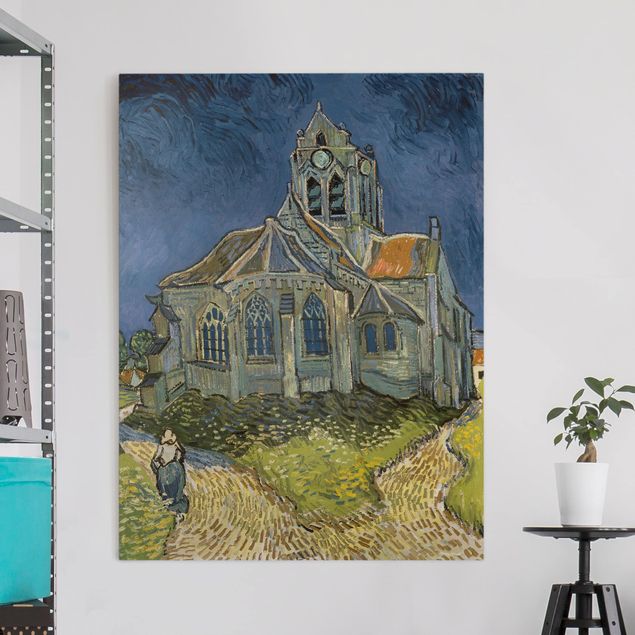 Leinwand Bilder XXL Vincent van Gogh - Kirche Auvers-sur-Oise