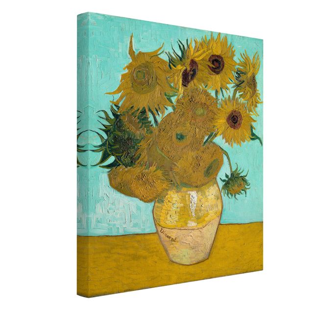 Leinwandbild Vincent van Gogh Vincent van Gogh - Vase mit Sonnenblumen
