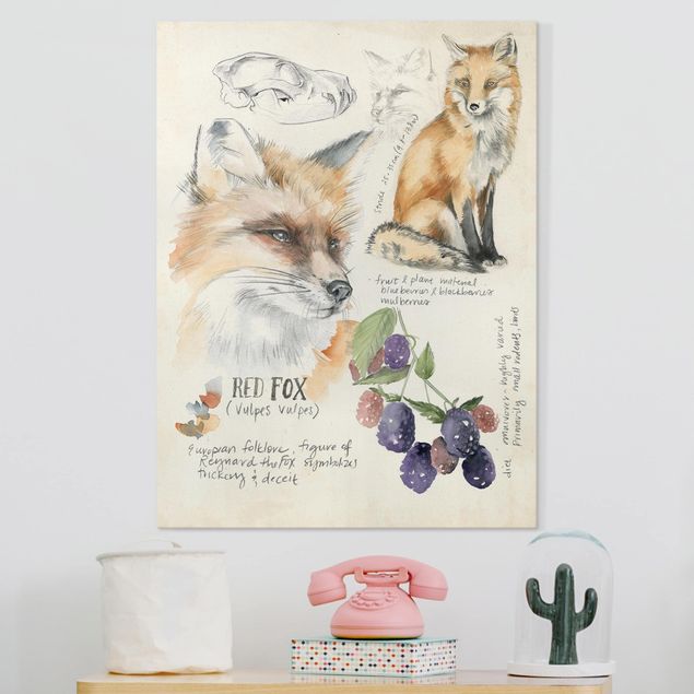 Wandbilder Tiere Wildnis Journal - Fuchs