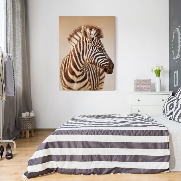 Wandbilder Zebra Zebra Baby Portrait