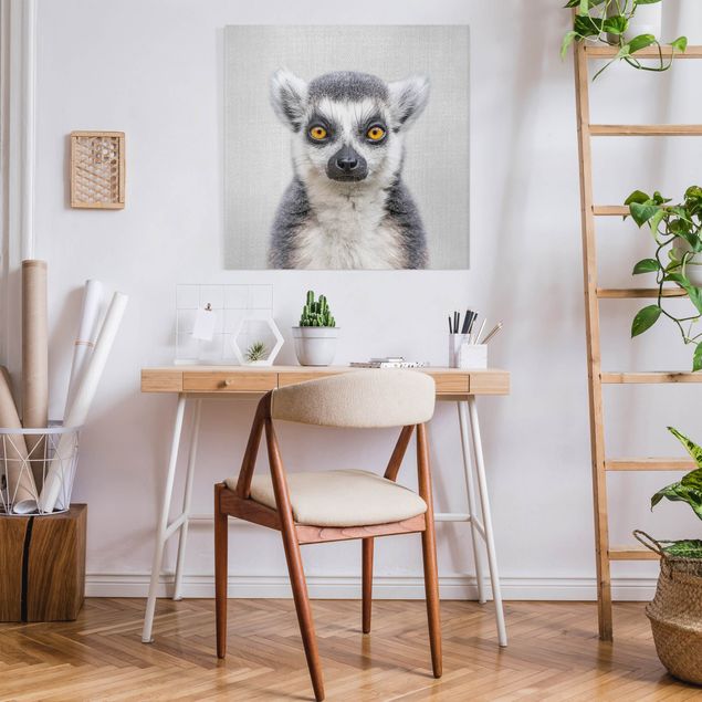 Wandbilder Tiere Lemur Ludwig