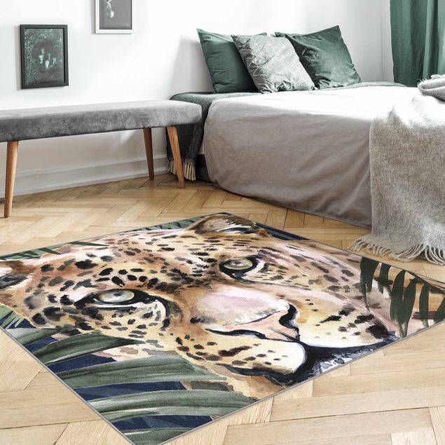 Teppich Dschungel Leopard im Dschungel