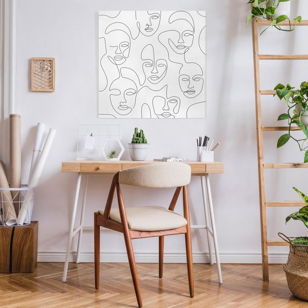 Wandbilder Wohnzimmer modern Line Art - Beauty Portraits