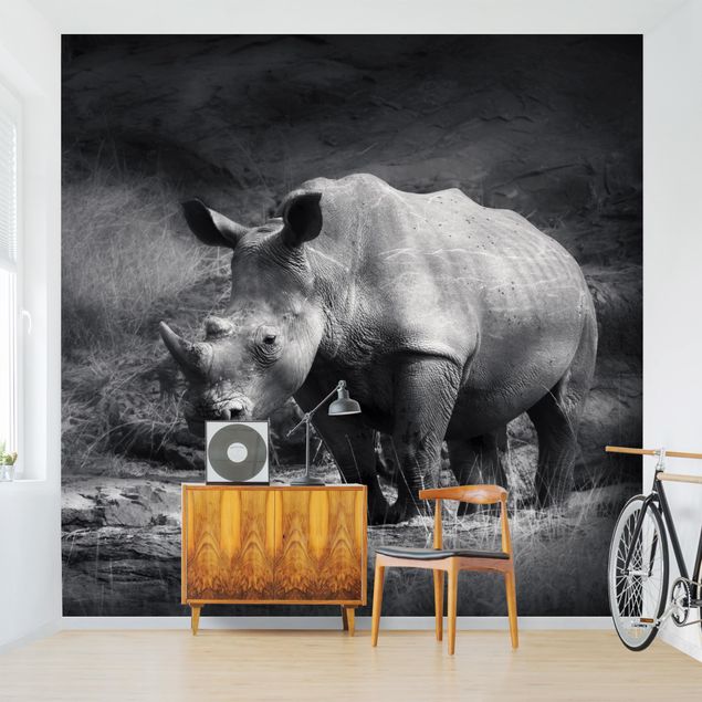 Moderne Tapeten Lonesome Rhinoceros