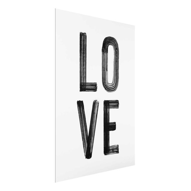 Bilder für die Wand Love Typo in Schwarz