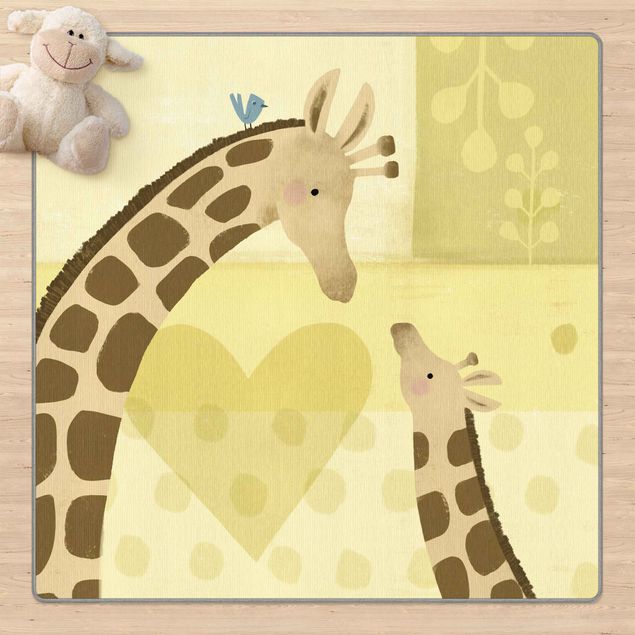 Moderner Teppich Mama und ich - Giraffen