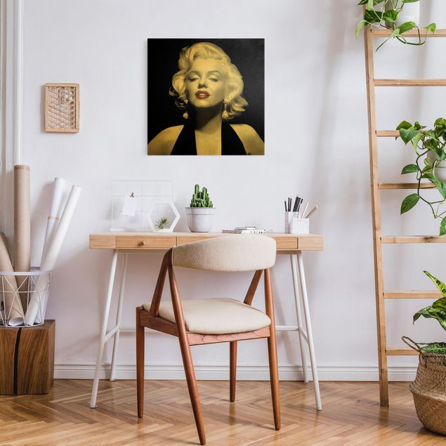 Retro Wandbilder Marilyn mit roten Lippen