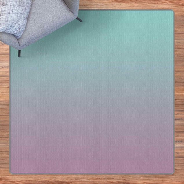 Teppich abstrakt Mint-Violett Farbverlauf