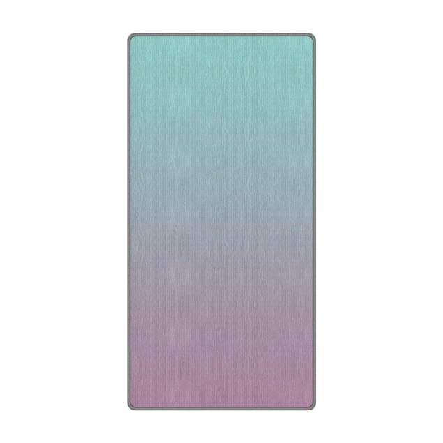 Waschbare Teppiche Mint-Violett Farbverlauf