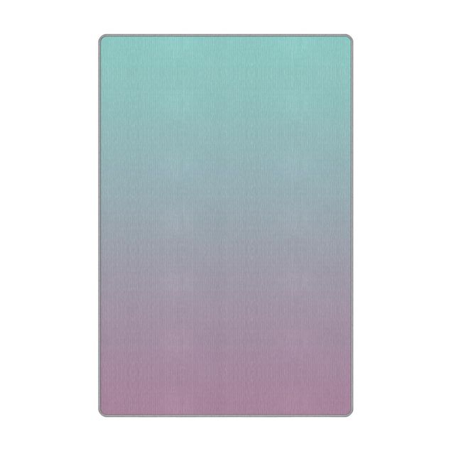 Waschbare Teppiche Mint-Violett Farbverlauf