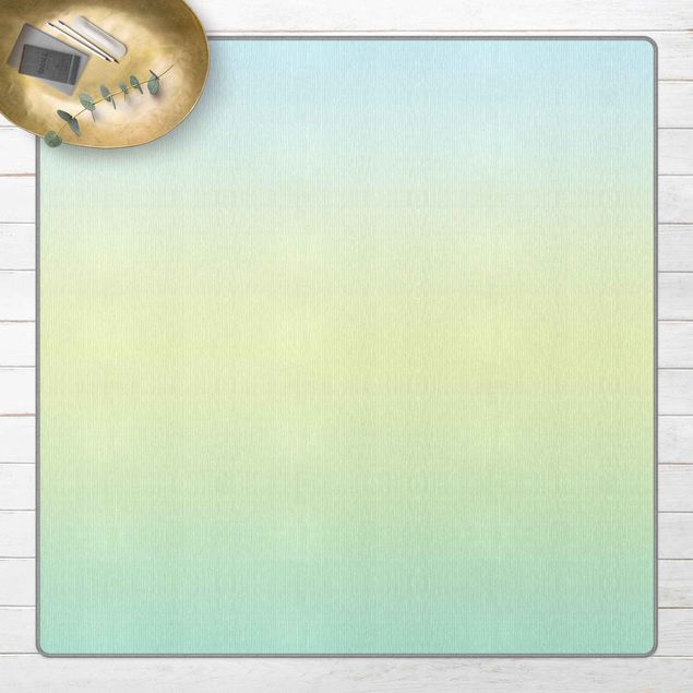 Teppich modern Mint Farbverlauf
