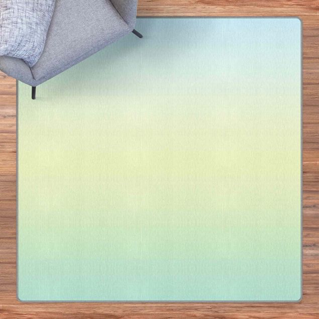 Teppich abstrakt Mint Farbverlauf