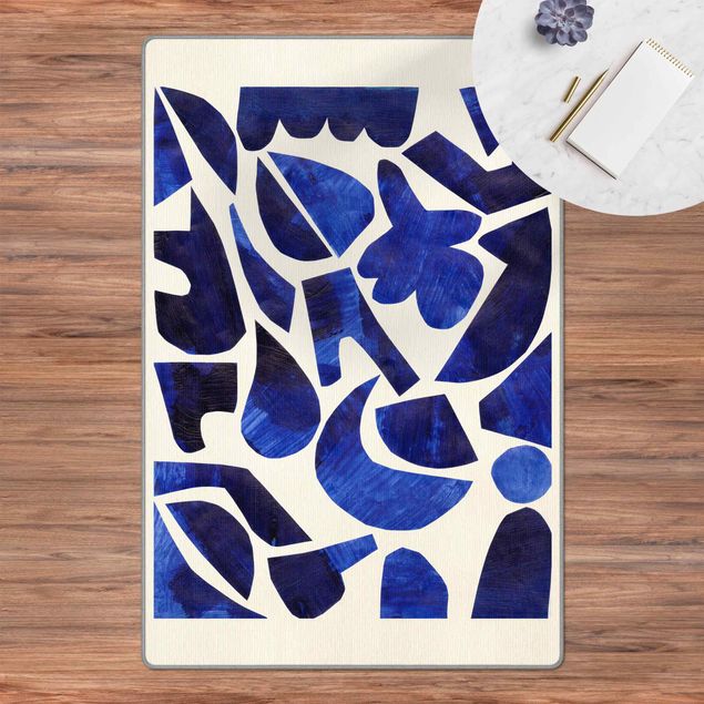 Teppich abstrakt Mitternachtsblau