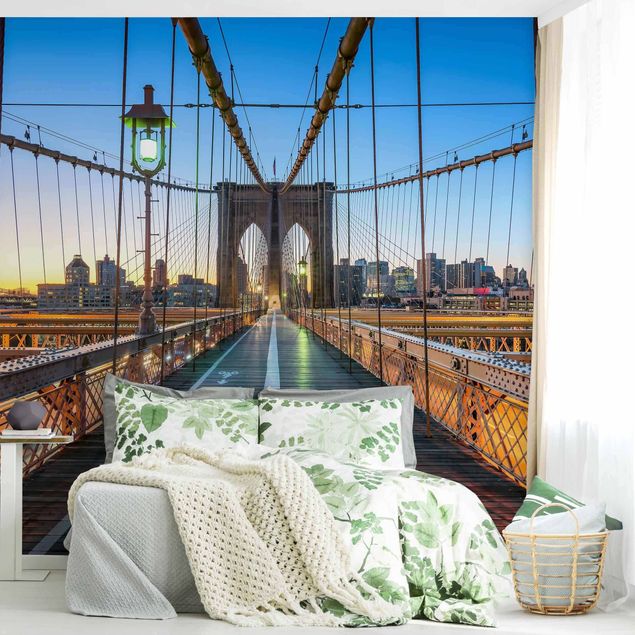 Wandtapete Design Morgenblick von der Brooklyn Bridge